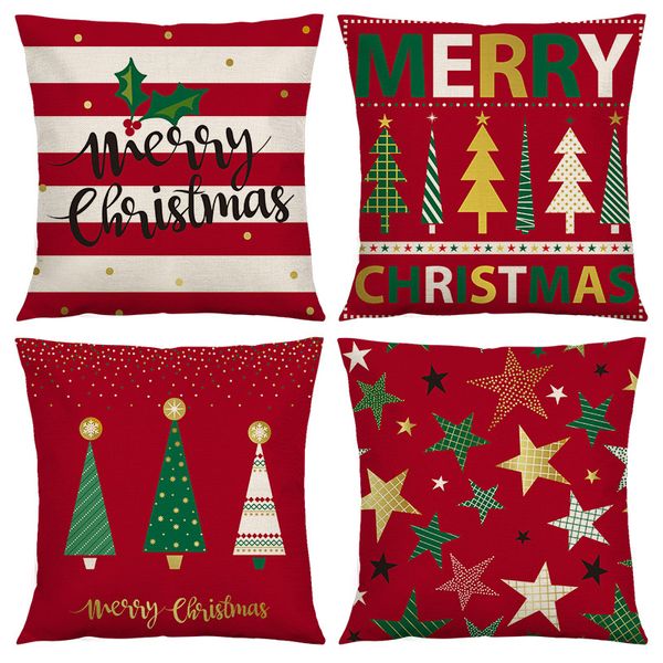 Divers draps Christmas Christmas Noël Oreiller Offre spéciale Offre personnalisée Salon Chambre à coucher Nordic Coussins Coussins 45x45cm Santa Claus Série imprimée Make