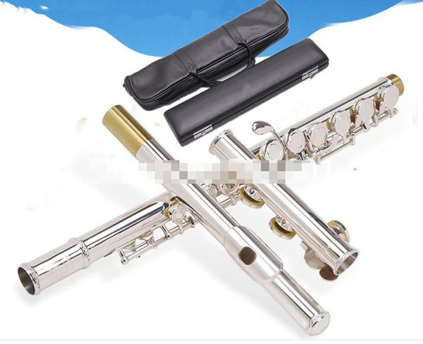 Divers modèles d'instruments de flûte traversière argent 16 17 trous qualité ouverte ou fermée