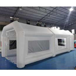 Verschillende maten 6m-10m kleine opblaasbare spray cabine opblazen vrachtwagenverfcabines witte garagetent te koop