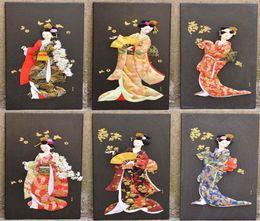 Divers styles Geisha poupée imprime japonais Ukiyoe peintures stéréo cadre photo ameublement peinture décorative figure paint8825974