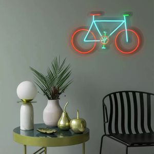 Letrero de bicicletas Tienda de deportes Bar Club Decoración de pared para el hogar Luz de neón hecha a mano 12 V Super brillante
