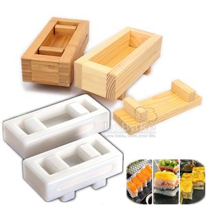 Divers bois bambou plastique forme rectangulaire Sushi presse fabricant riz viande moule tapis roulant pour bricolage cuisine japonaise outils de cuisson 240304