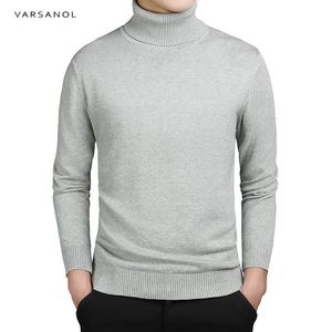 Varsanol Gloednieuwe Casual Turtleneck Trui Mannen Pullovers Herfst Fashion Style Sweater Solid Slim Fit Knitwear Volledige Mouw Jas S917