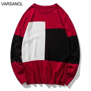 Varsanol pulls complets pull hommes vêtements coton hiver chaud Style coréen hommes pull surdimensionné pull tricoté Top manteaux 210601