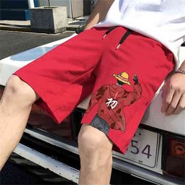 Varsanol heren sport shorts zomer cartoon losse zwarte heren casual trekkoord mannelijke Koreaanse broek plus size 210716