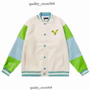 Varsity Jacket Leren mouwen Honkbaljas Uniform Modejas Hoge kwaliteit Single Breasted Warme jassen Koppels Dames Heren Varsity 141