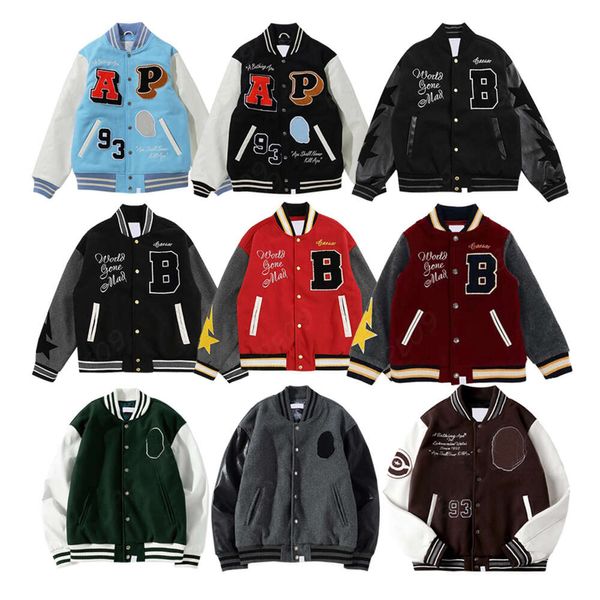 Varsity Jacket Hommes Designer Vestes Hommes Femmes Baseball Veste Lettre Broderie Manteau Streetwear de haute qualité en gros