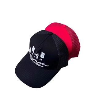 Varsity Trucker Rood Zwart Luxe Hoeden voor Ball Caps Een casual baseball heren dames hater snapback