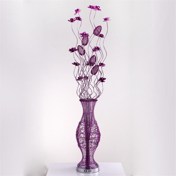 Vase lampes lampadaire en aluminium tissé à la main art éclairage mariage lumières décoratives de haute qualité en métal fabriqué lampadaires293x