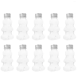 Vases 10 PCS Bouteille de Noël Water Milk Thé Pendentif Pendre décorative Bouteilles de boisson Portable Aluminium Scellant Jui Conteeurs