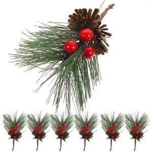 Vases 10 PCS Christmas DIY DÉCORS ARTIFICIAL BERRES ANNEUR FAUILLE BOUCES DE FAIL