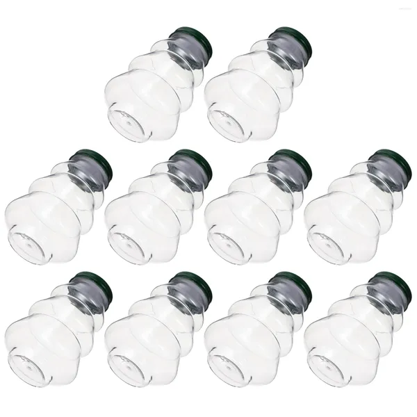 Jarrones 10 pcs botella de bebida navideña recipiente de plástico transparente de agua botella bebida árbol de la mascota la leche vacía del niño encantador