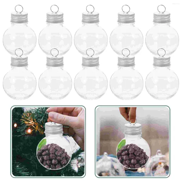 Jarrones 10 pcs botella esférica de navidad jugo de bombilla decorativa botellas de empaquetado leche Viaje vacío la mascota práctica al aire libre