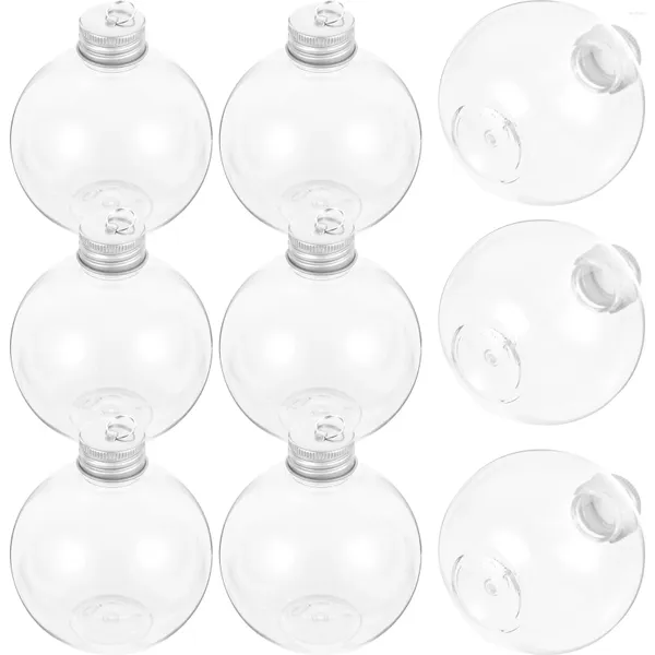 Jarrones 10 PCS Botella esférica de Navidad Botellas de jugo al aire libre Decoraciones Bombilla en forma de multifunción Embalaje de leche hermético