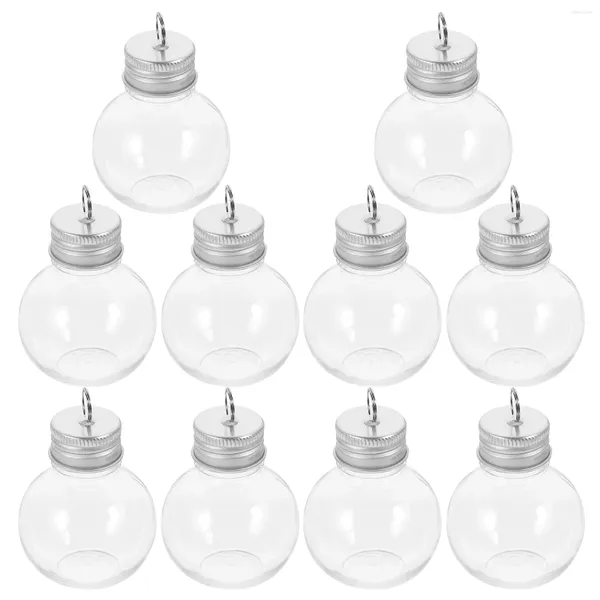 Vases 10 pcs bouteille sphérique de Noël bouteilles de lait portables globe ampoules décorations en forme de boisson fournir le voyage pour animaux de compagnie vide