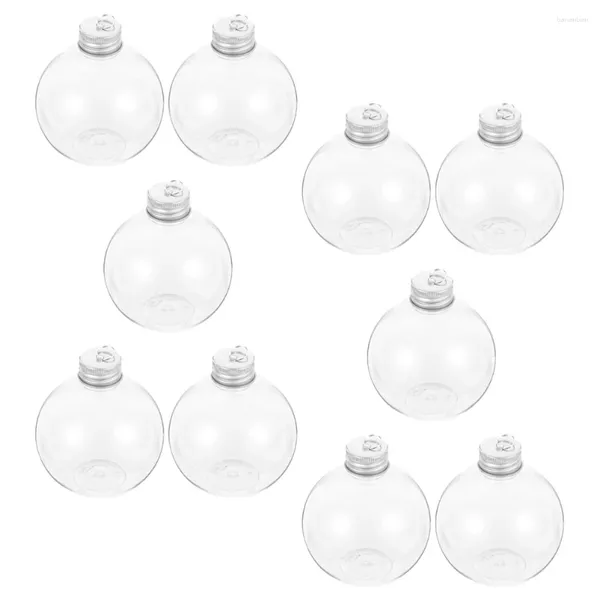 Jarrones 10 pcs decoraciones de árbol de botella esférica navideña bebidas bebidas botellas de café tapas la mascota conveniente jugo