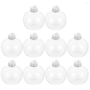 Vases 10 pcs Christmas Bouteille sphérique Bouteilles d'eau créatives Plasy Plasing Ornements Boire froide Café le CAPS DIAPPORT DE FEU