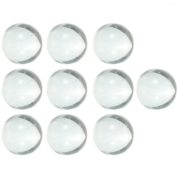 Vases 10 pcs Clear Glass Marble Vase Décoration Jeu Petites perles Décorer pour le remplissage de billes