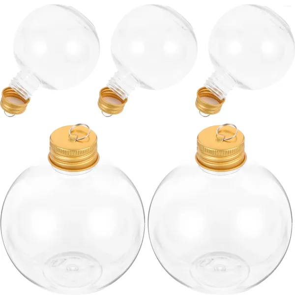 Vases 10 pcs pendant la bouteille sphérique de Noël bouteilles de lait quotidiennes anti-fuite café artisanat jus de plein air en plastique avec bouchons voyage