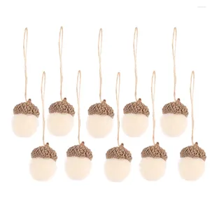 Vazen 10 pc's vilt eikelsbossen Xmas Festival Decorations Christmas Tree Hangers Letter Pine Cone Decors Props Style Kegels Pendents