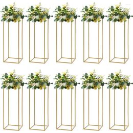 Vases 10 PCS Gold Wedding Flower Centroce Piece à la maison Articles de décoration de 24 pouces / 60 cm de haut