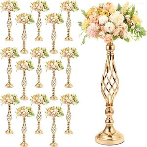 Vases 10 PCS Metal Flower Arrangement Stand Centres de mariage de 20 pouces de haut