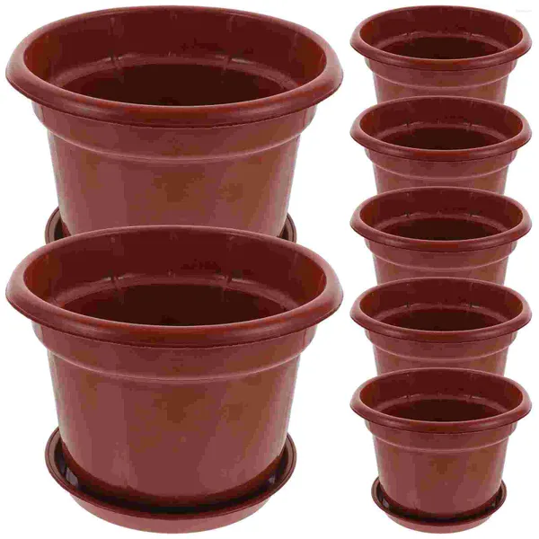 Vases 10 pcs Mini Planteur Succulent Pot Jardinières en plastique Pépinière Pots de fleurs Conteneurs Pot de fleurs Fournitures de jardin