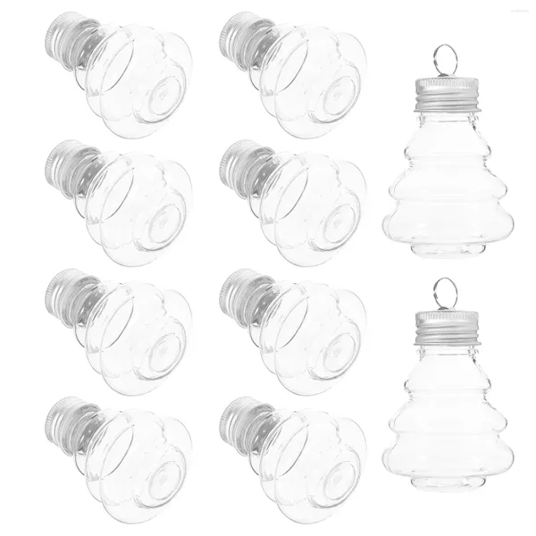 Jarrones 10 PCS Botellas de jugo al aire libre Contenedor de plástico Agua portátil Partido de leche creativa