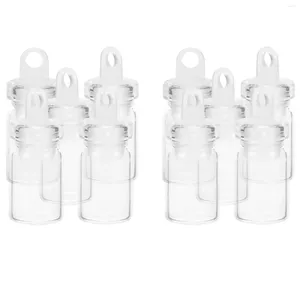 Vases 10 pièces pendentif souhaitant bouteille bouteilles en verre avec bouchons pots couvercles mini petit bouchon petit plastique