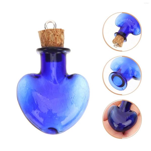 Vases 10 pcs souhaitant bouteille en verre minuscules bouteilles lumineuses avec liège petite miniature