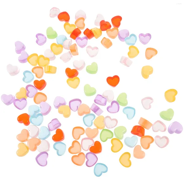 Jarrones 100 pcs Candy Color Heart Heart Charms Multi-function Crystal Cell Spact Resin Flatback