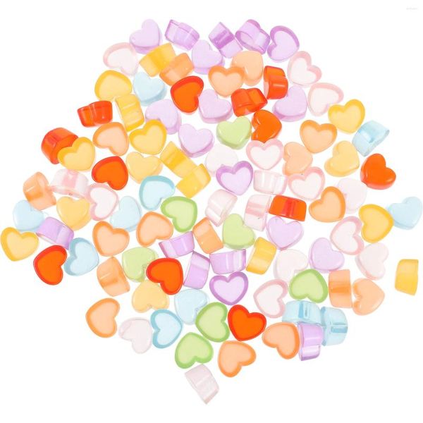 Vases 100 pcs Flatback Charms Artwork Décorer Vase Remplisseur Coeur Artisanat Résine Belle Coeurs Perles Enfant