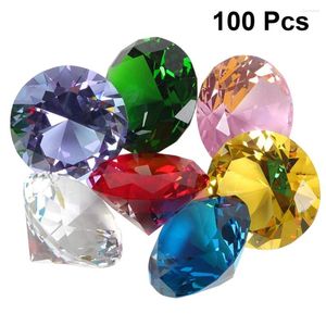 Vases 100 pièces décorations de mariage accessoires de diamant colorés simulation cristal acrylique