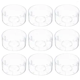 Vases 100pcs Coupes de photophore rondes Clear Titulaires vides Cire Fondre Moule Clamshells Faire des pots pour l'artisanat de bricolage