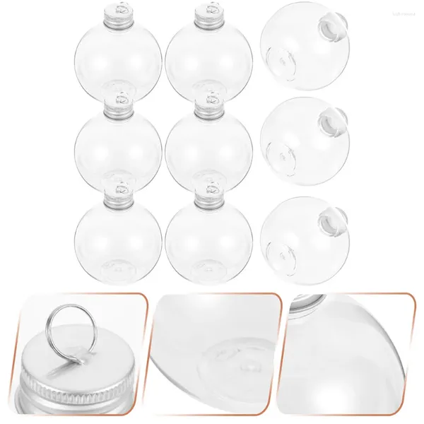 Vases 10pcs Arbre de Noël Ornements remplissables Bouteille d'eau Ampoules Forme Pendentifs Porte-bonbons