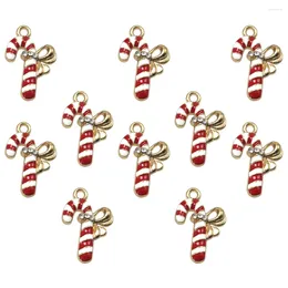 Vases 10pcs Fashion Candy Cane Boucles d'oreilles Pendants Pendants Cartoon Charmes de bijoux de bricolage