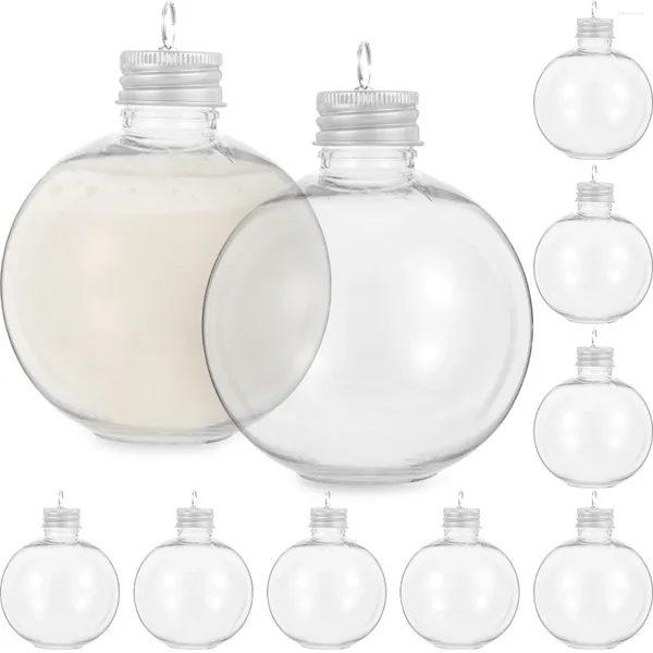 Vases 10pcs bouteilles de jus transparentes contenants de yaourt vides fête d'été de lait froid