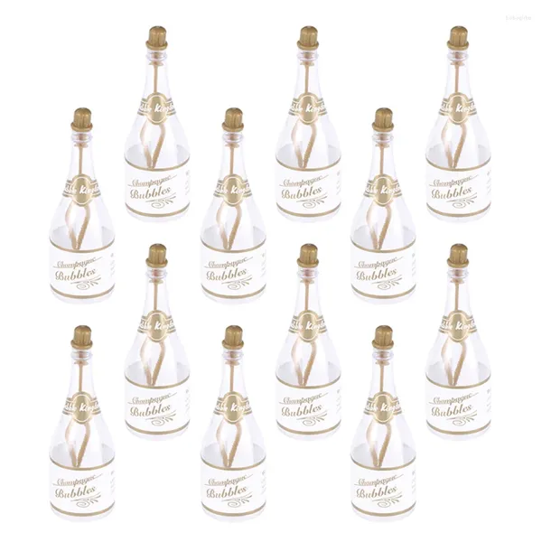 Jarrones 12 PCS Botella de burbuja de boda Juguetes rellenos Mini varitas Candy Plástico Niño para niños