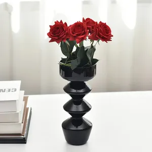 Vases 1pc Creative Bubble Glass Vase Home Decor Flower Black Modern Table Decoration Living Room Terrarium Cadeau