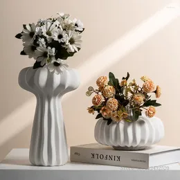 Vases 1pc Européen créatif et luxueux ornements en céramique de salon table de chambre à coucher décoration sphérique vase en forme de citrouille sphérique