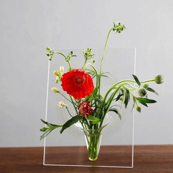 Vases 1 Pc Moderne Simple Transparent Po Cadre Forme Vase 2023 Creative Ménage Salon Table Décoration