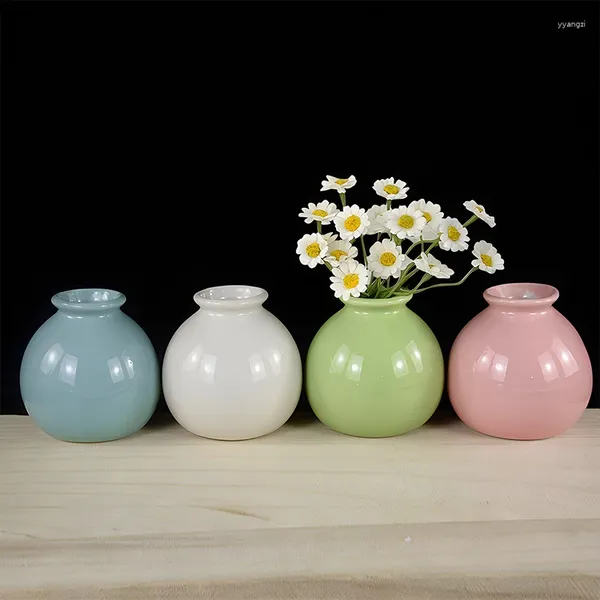 Vases 1pc Nordic Small Ceramic Flower Vase Pot Plants Panier à manger Table à manger DÉCOR DÉCOR