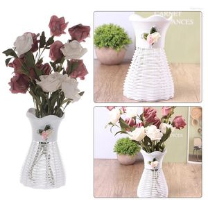 Vases 1pc Plastique Vase Vase Vase Home Decor Panier de décoration de fleurs Pot de mariage Pot Table Fleur pour