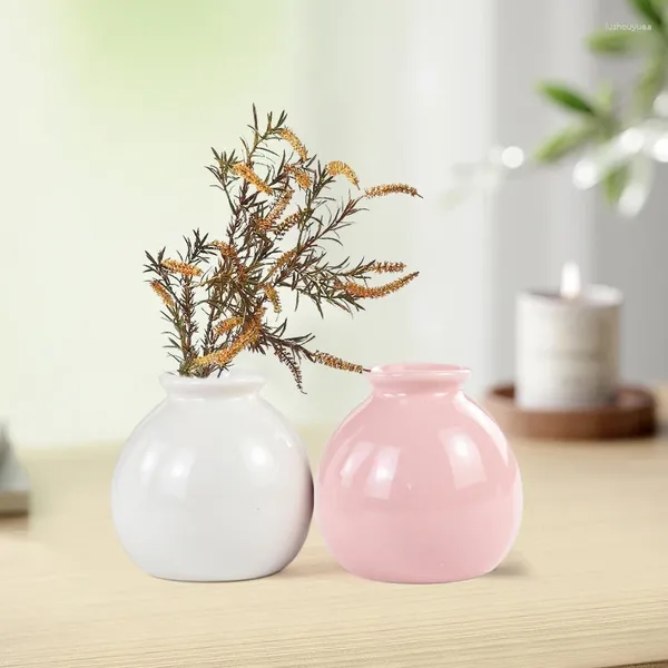 Vases 1pc Small Ceramic Flower Vase Home Garden Decoration Planter Planter mignon Flowerpot Desktop Decor Bonsai Supplies