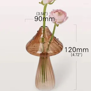 Vazen 1 stcs champignon glazen vaasfles creatief huis hydrocultuur bloemtafel eenvoudige decoratie