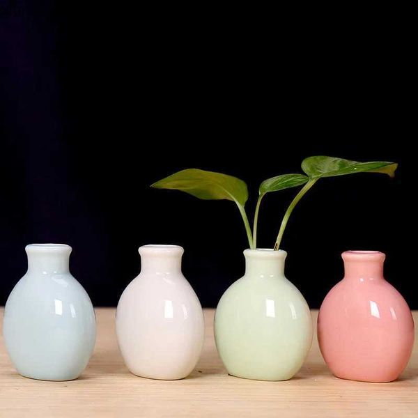 Vases 1 acie en céramique mini vase à fleurs maison Jardin Decoration Planter Planter mignon Planteur de bureau