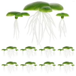 Vases 2 packs / 36pcs plante artificielle lecteur de canard mini-contenants en plastique décor enracinés fausse herbe
