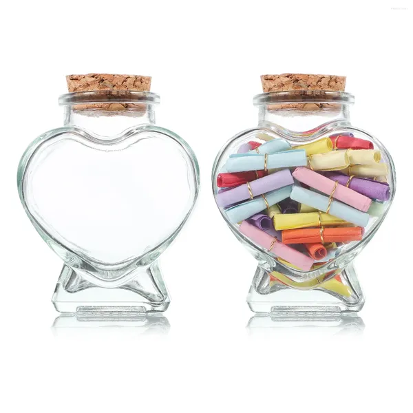 Vases 2 PCS Candy Jar souhaitant des cadeaux d'anniversaire de Noël avec Cork Bride