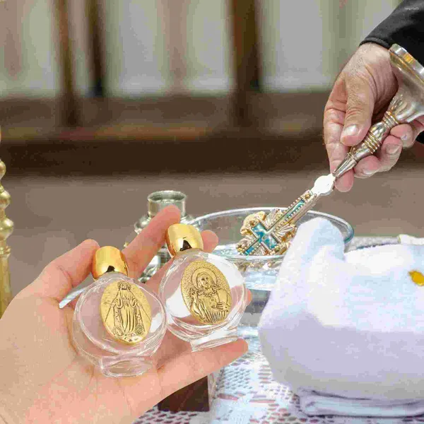 Vases 2 PCS Party de bouteille d'eau bénite favorise les minuscules bouteilles de baptême décorations de mariage