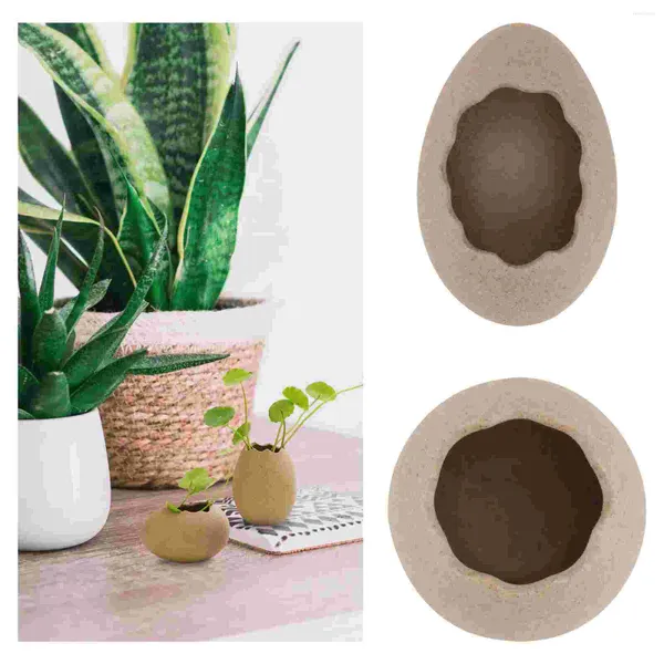 Jarrones 2 PCS Hogar Small Small Shell Vase Decoración para el hogar Cerámica Cerámica Plantas hidroponías